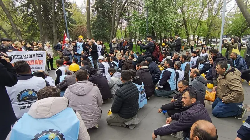 Doruk Madencilik işçilerinin eylemi sürüyor: ‘Biber gazından etkilenen üç madenci hastaneye kaldırıldı’